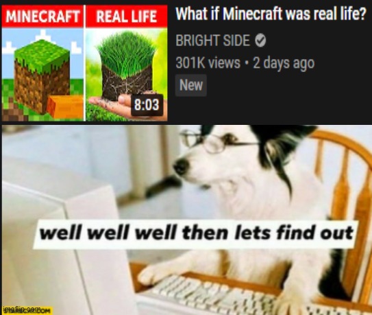 well well well then lets find out | image tagged in well well well then lets find out,minecraft,youtube | made w/ Imgflip meme maker