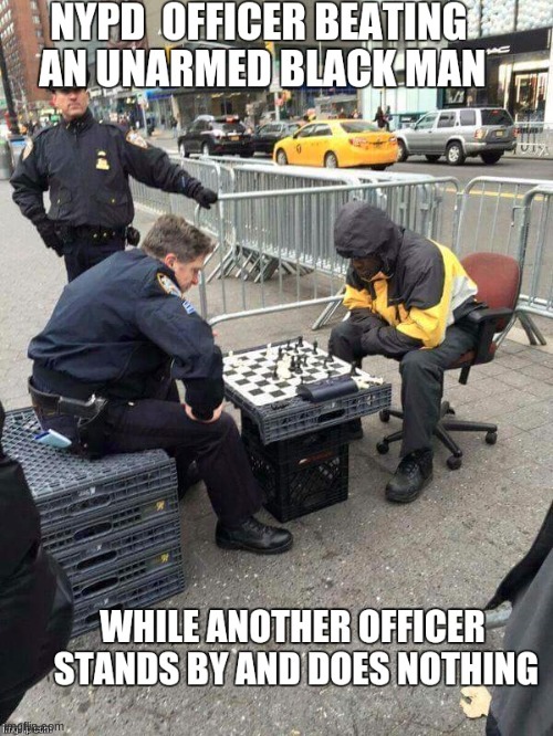 racism? | image tagged in nypd beat black man | made w/ Imgflip meme maker