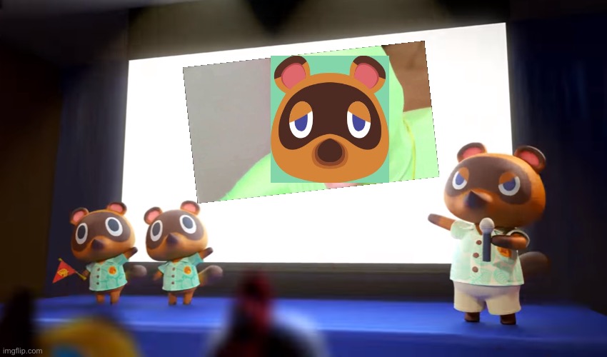 Tom nook is gay | image tagged in animal crossing presentation | made w/ Imgflip meme maker