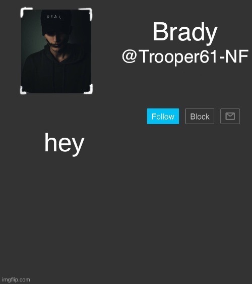 im bacc | hey | image tagged in nf template | made w/ Imgflip meme maker
