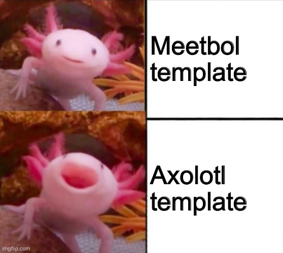 axolotl drake | Meetbol template Axolotl template | image tagged in axolotl drake | made w/ Imgflip meme maker