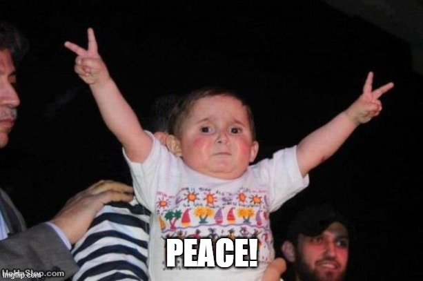 Peace Out Kid | PEACE! | image tagged in peace out kid | made w/ Imgflip meme maker