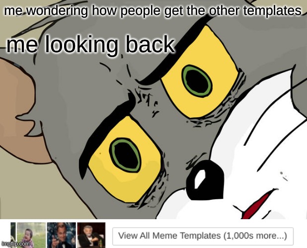 wow im dumb | me wondering how people get the other templates; me looking back | image tagged in memes,unsettled tom | made w/ Imgflip meme maker