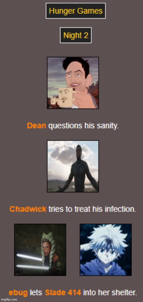 Night 2 (1) | image tagged in hunger games | made w/ Imgflip meme maker