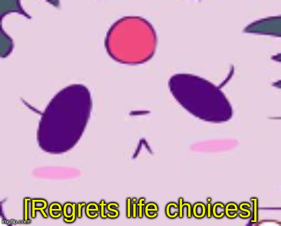 [Regrets life choices] (Centered text box version) | image tagged in regrets life choices centered text box version | made w/ Imgflip meme maker