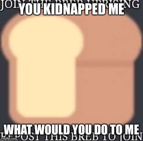YOU KIDNAPPED ME; WHAT WOULD YOU DO TO ME | made w/ Imgflip meme maker