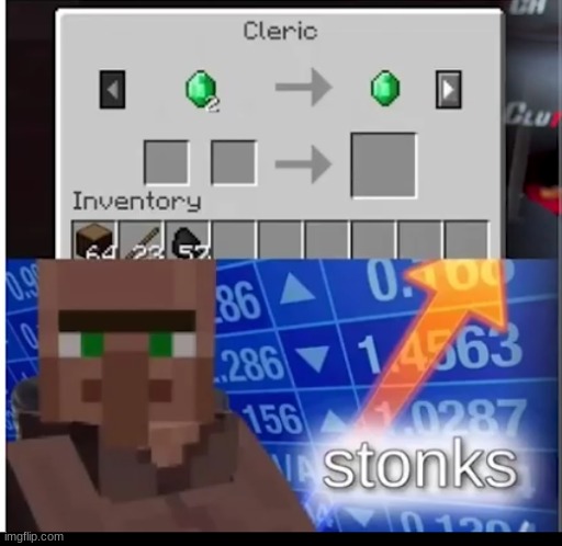 STONKS | image tagged in villager stonks | made w/ Imgflip meme maker