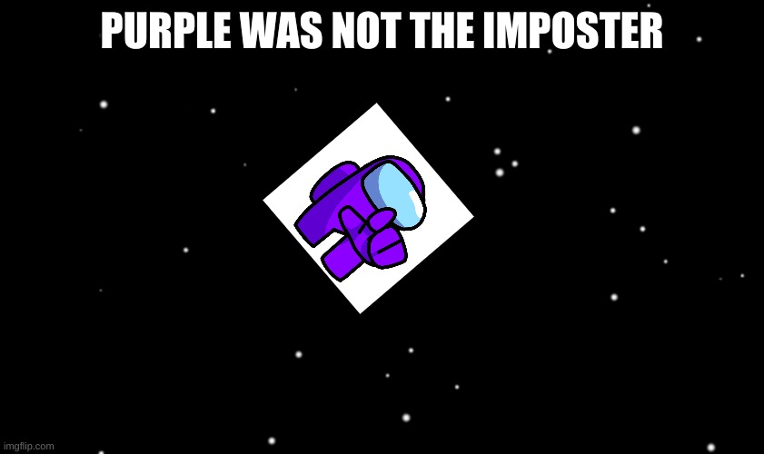 Among Us ejected | PURPLE WAS NOT THE IMPOSTER | image tagged in among us ejected | made w/ Imgflip meme maker