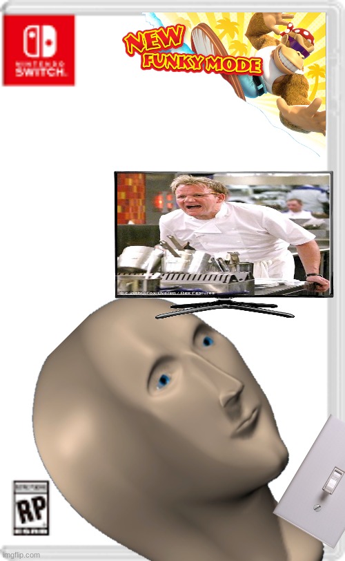 meme man plays gordon ramsay simulator on his switch | image tagged in meme man,nintendo switch,chef gordon ramsay | made w/ Imgflip meme maker