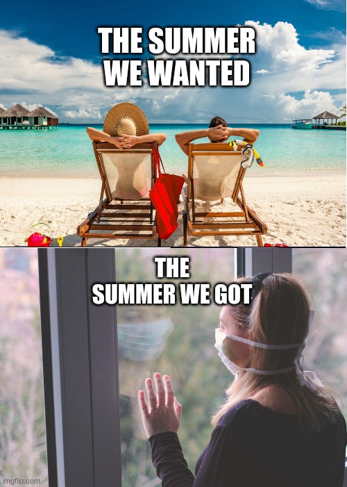 2020 is bad :C | THE SUMMER WE WANTED; THE SUMMER WE GOT | made w/ Imgflip meme maker