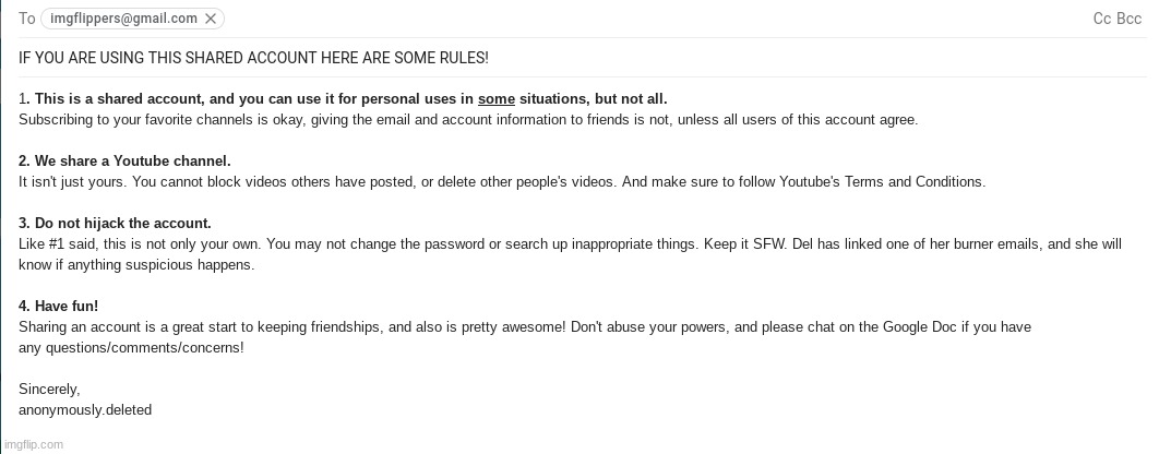 Comment "Yes" below if you have read and will follow this. | made w/ Imgflip meme maker