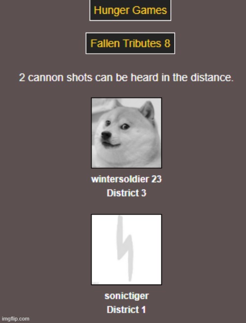 The F in the chat (D8) | image tagged in hunger games | made w/ Imgflip meme maker