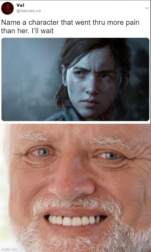 image tagged in name any character that went thru more pain than here,hide the pain harold | made w/ Imgflip meme maker