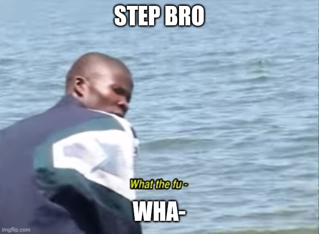 What the fu- | STEP BRO; WHA- | image tagged in what the fu- | made w/ Imgflip meme maker