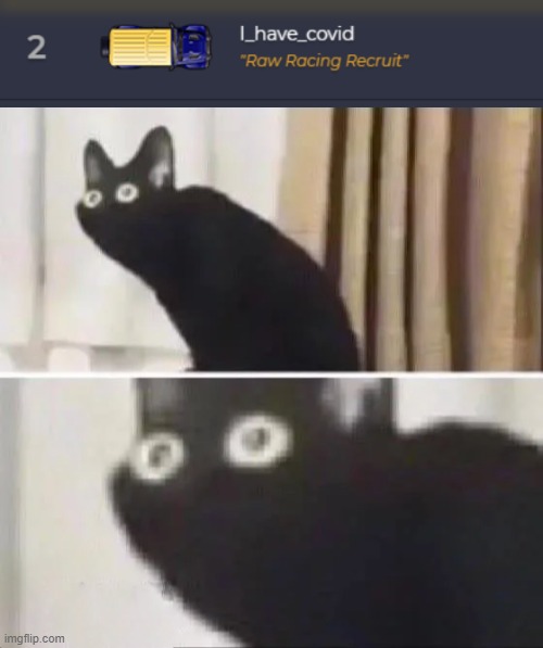 UH OH | image tagged in oh no black cat | made w/ Imgflip meme maker