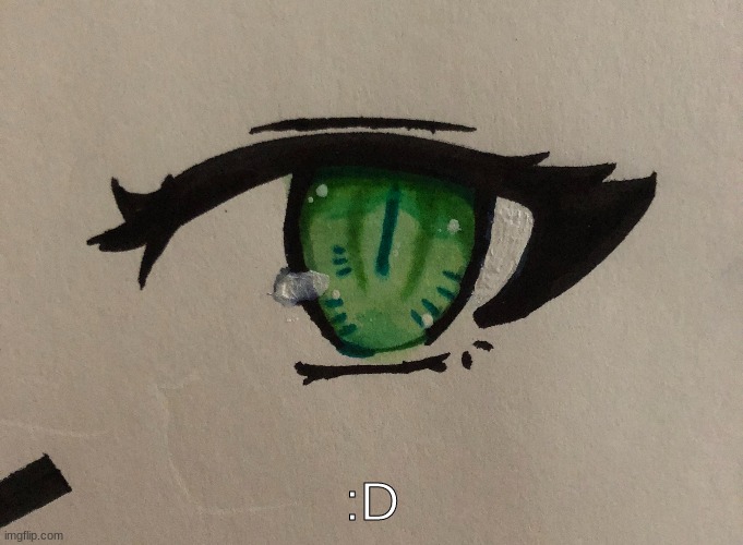 This is an eye i drew a  couple days ago :D | :D | made w/ Imgflip meme maker