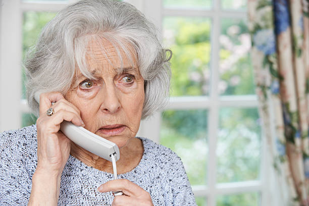 Old lady answering phone Blank Meme Template