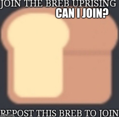 join | CAN I JOIN? | image tagged in join the breb uprising,breb,uprising | made w/ Imgflip meme maker