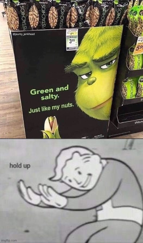 Holiday nuts | image tagged in fallout hold up,memes | made w/ Imgflip meme maker