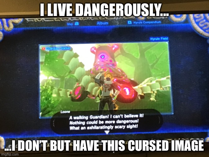 I LIVE DANGEROUSLY... ...I DON’T BUT HAVE THIS CURSED IMAGE | made w/ Imgflip meme maker