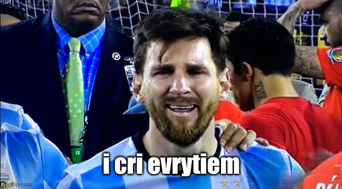 Messi after Barça 0-3 Juve at The Nou Camp | i cri evrytiem | image tagged in messi crying,barcelona,juventus,futbol,champions league,2020 sucks | made w/ Imgflip meme maker