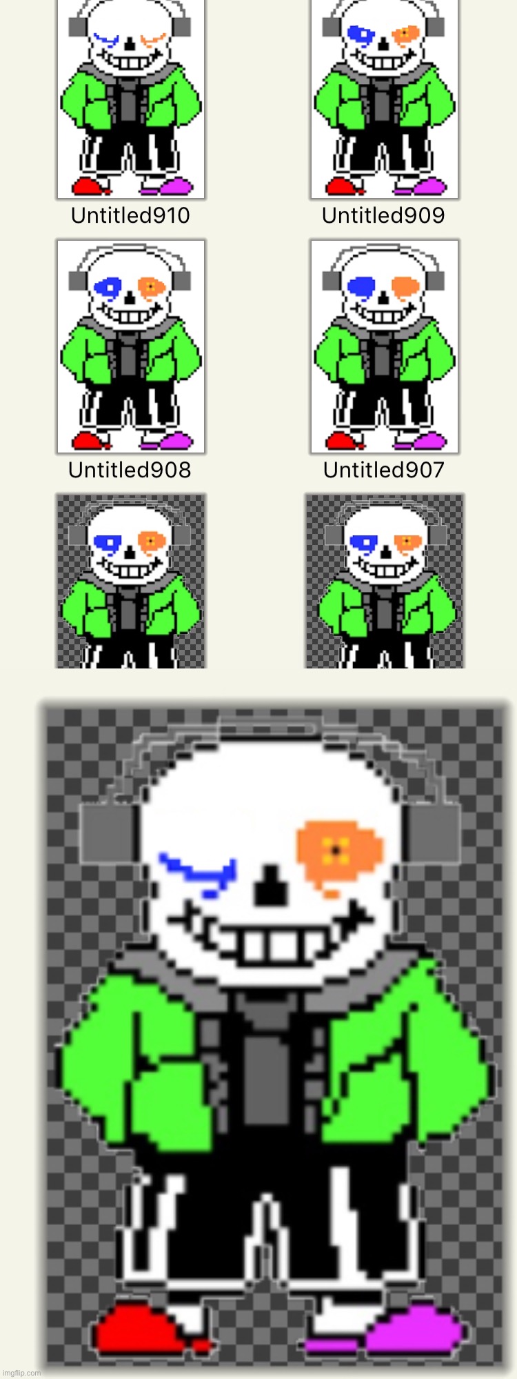 Fun fact: i make Paint (Creator Sans) expressions, including the wink one that he uses on his announcement template now | made w/ Imgflip meme maker