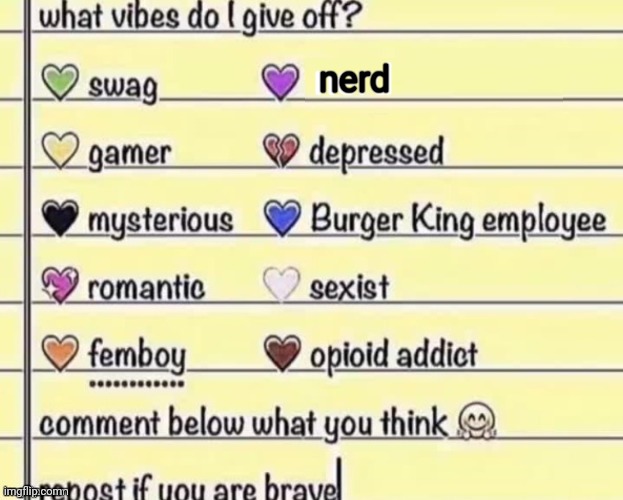 nerd; nerd | made w/ Imgflip meme maker