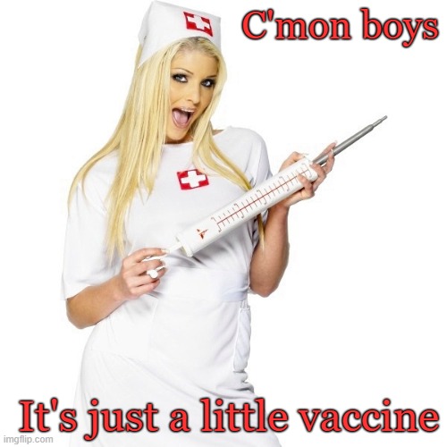 Don't Be A Baby! | C'mon boys; It's just a little vaccine | image tagged in covid19,vaccine,covid-19 | made w/ Imgflip meme maker