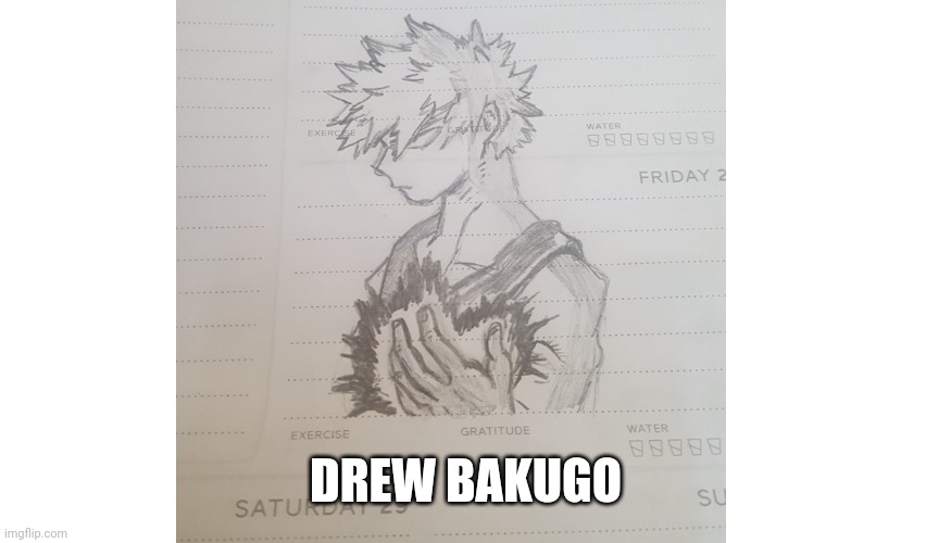 drew this at home should i draw more bnha characters? | DREW BAKUGO | image tagged in memes,blank transparent square,blank white template | made w/ Imgflip meme maker