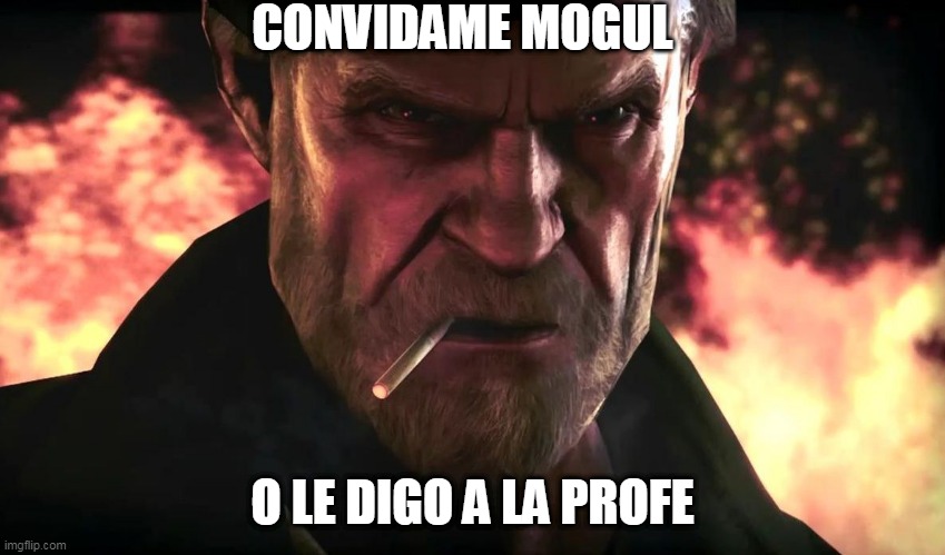 el cristian en el recreo | CONVIDAME MOGUL; O LE DIGO A LA PROFE | image tagged in mala suerte brian | made w/ Imgflip meme maker