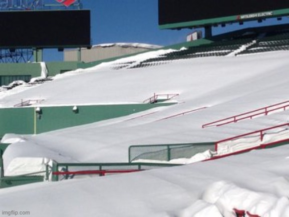 the snow is higher than the right field wall, but i'm higher than the greeen monster | made w/ Imgflip meme maker