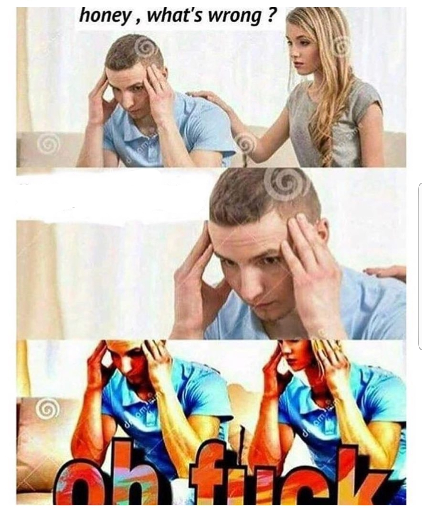 High Quality *thinking* OH FUCK Blank Meme Template