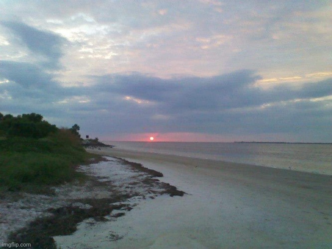 Sunset #3 -  Fred Howard Park, Tarpon Springs, Fl. | image tagged in beach,sunset,florida | made w/ Imgflip meme maker