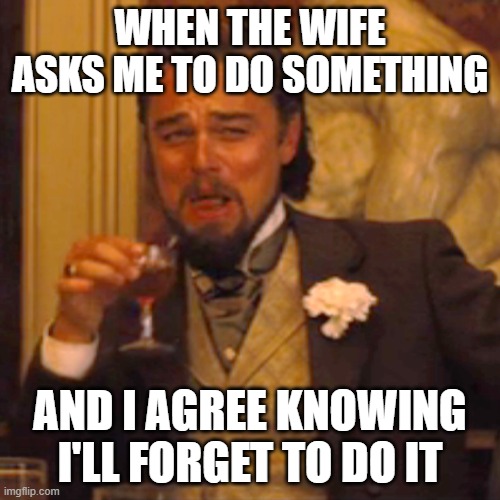 I have short term memory sometimes | WHEN THE WIFE ASKS ME TO DO SOMETHING; AND I AGREE KNOWING I'LL FORGET TO DO IT | image tagged in memes,laughing leo | made w/ Imgflip meme maker