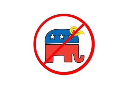 Trump Republican elephant no sign Blank Meme Template