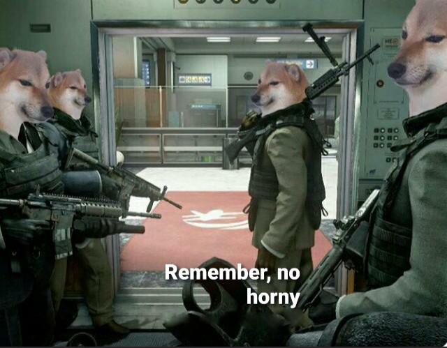 Remember, no horny Blank Meme Template
