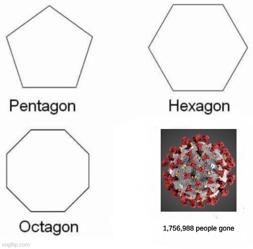 Pentagon Hexagon Octagon Meme | 1,756,988 people gone | image tagged in memes,pentagon hexagon octagon | made w/ Imgflip meme maker