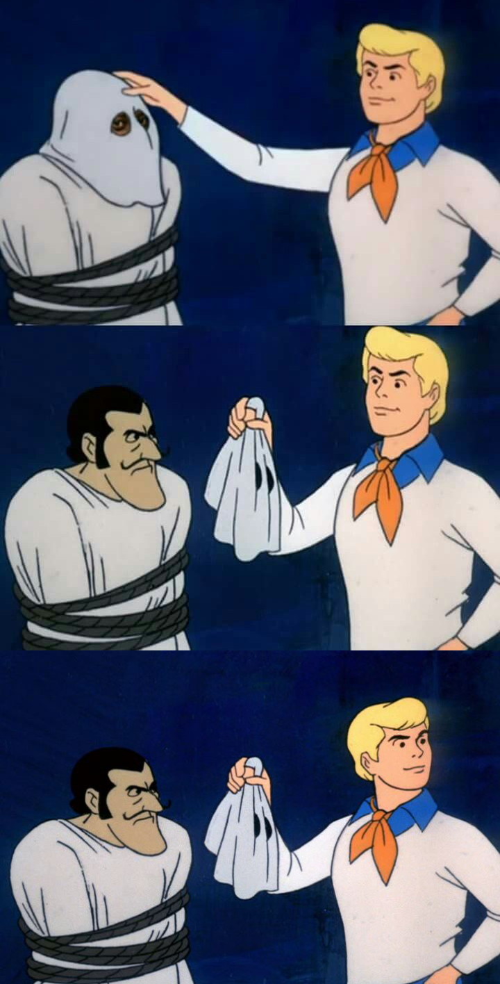 High Quality Scooby Doo villain unmasked Blank Meme Template