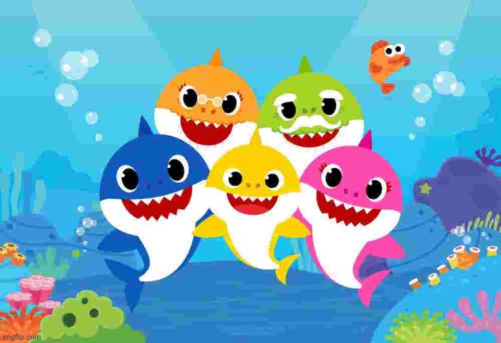 Baby shark gang | image tagged in baby shark gang | made w/ Imgflip meme maker