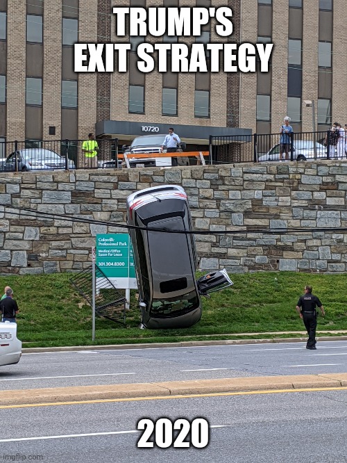 Trump's Exit Strategy | TRUMP'S EXIT STRATEGY; 2020 | image tagged in 2020 | made w/ Imgflip meme maker