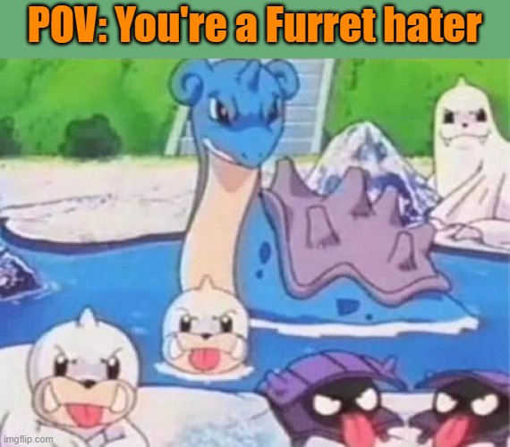 Don't hate on Furret | POV: You're a Furret hater | image tagged in memes,furret | made w/ Imgflip meme maker