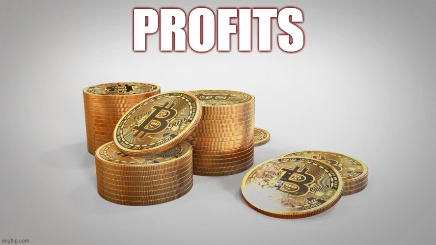 Bit Coin Profits Motivation | PROFITS | image tagged in bitcoin,money,money money,motivation,wallpapers,subliminal messages | made w/ Imgflip meme maker