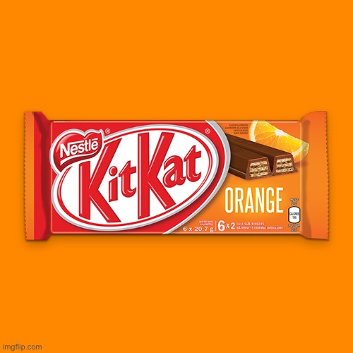 Orange Kit kat | image tagged in orange kit kat | made w/ Imgflip meme maker