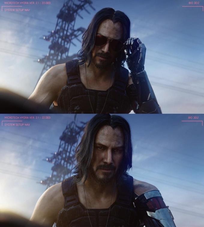 Cyberpunk Keanu Reeves Blank Meme Template