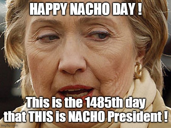 Bipartisan Gratitude | HAPPY NACHO DAY ! This is the 1485th day that THIS is NACHO President ! | image tagged in memes | made w/ Imgflip meme maker