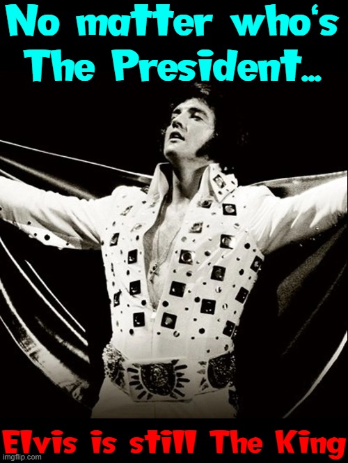 Thank you, thank you very much |  No matter who's The President... Elvis is still The King | image tagged in vince vance,elvis presley,the king,memes,politics,thank you very much | made w/ Imgflip meme maker