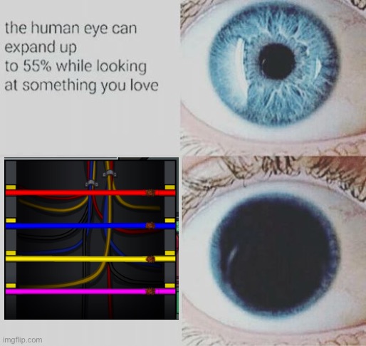 Eye pupil expand | image tagged in eye pupil expand,among us | made w/ Imgflip meme maker