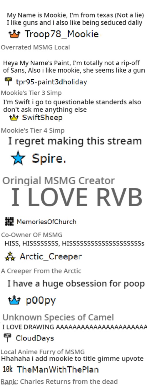 Meet the 10 MSMG Users | made w/ Imgflip meme maker