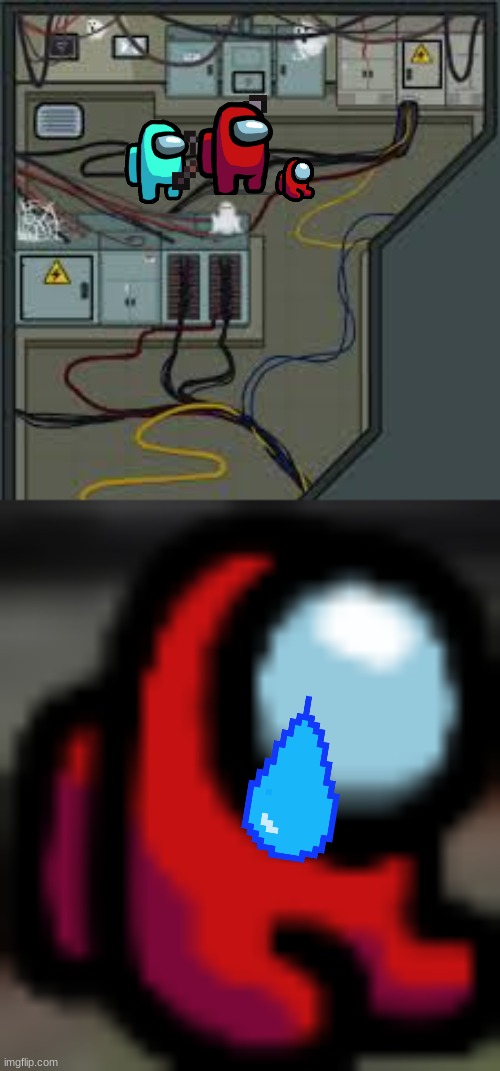 death | image tagged in electrical among us | made w/ Imgflip meme maker