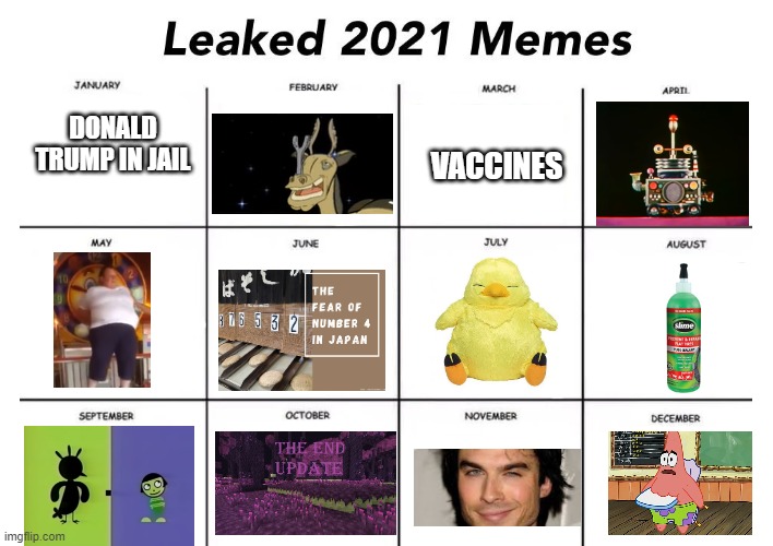 Leaked 2021 Meme Calendar | Calendar Mar 2021